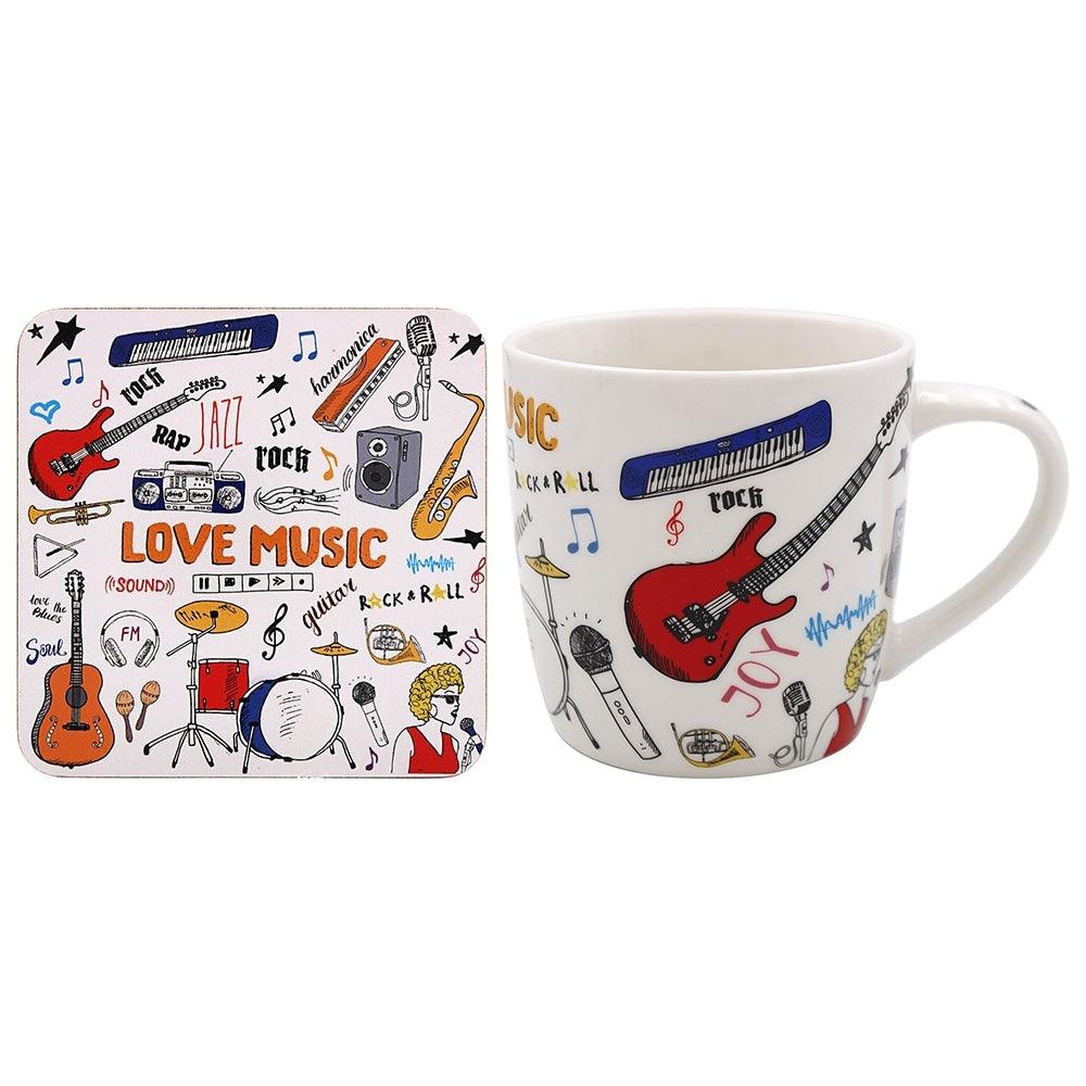 Mug, Music Mug &amp; Coaster - music-themed mug &amp; coaster