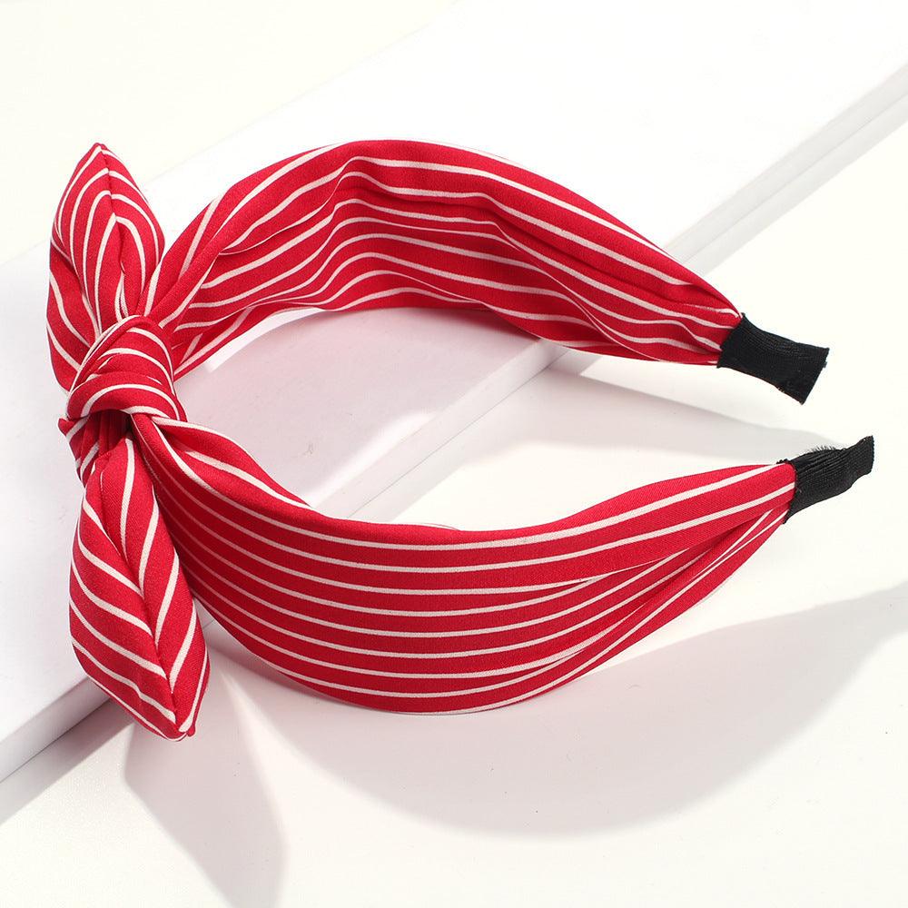 SUGAR SUGAR®, Agatha Hairband -punainen raidallinen comfy-hiuspanta