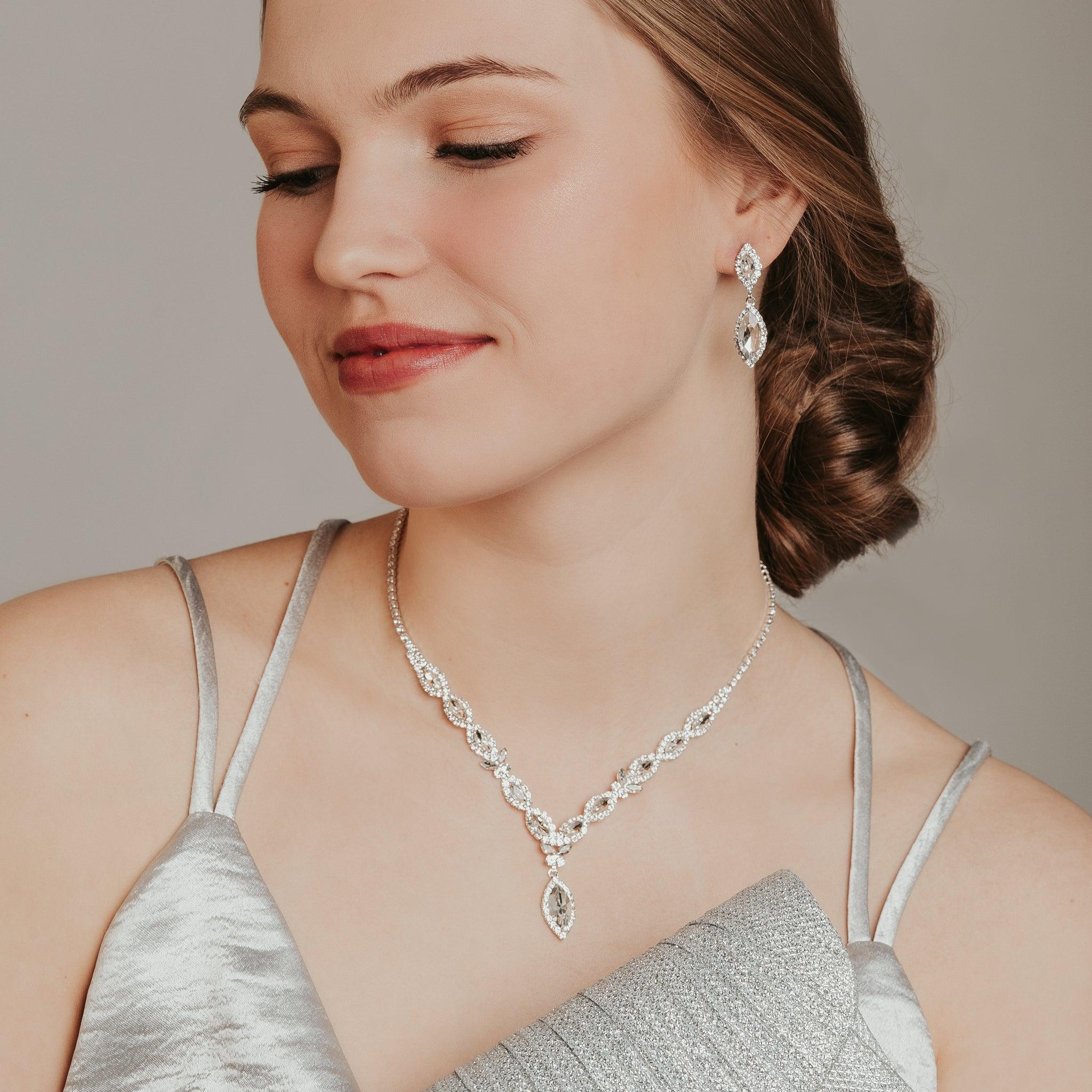 Rhinestone necklace, ROMANCE | Annabella Necklace (also in gold)