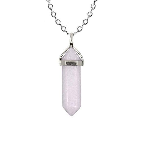 NATURE COLLECTION|Rose Quartz Pendant -rose quartz natural stone necklace