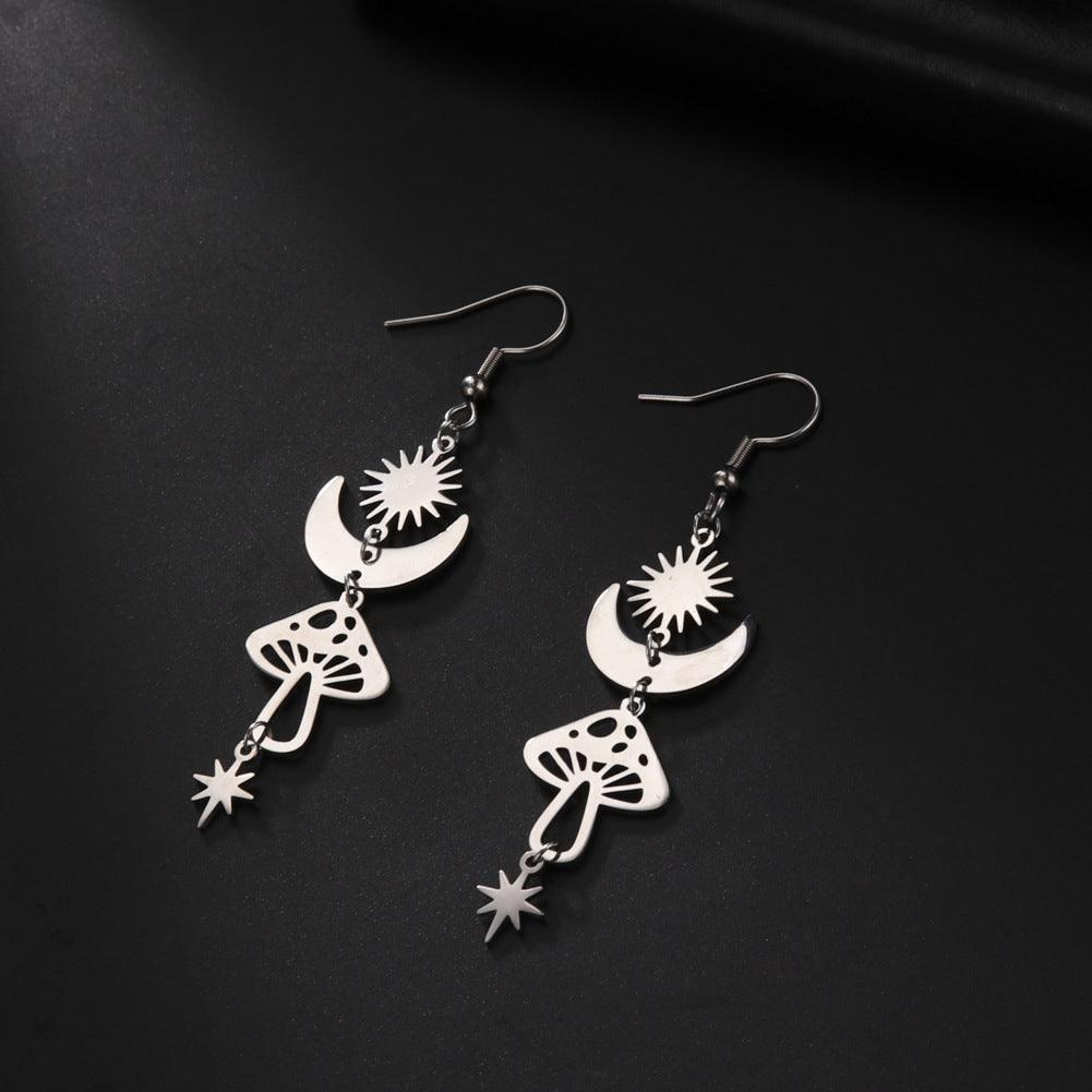 Surgical steel earrings, Bohemian Magic silver-colored boho earrings