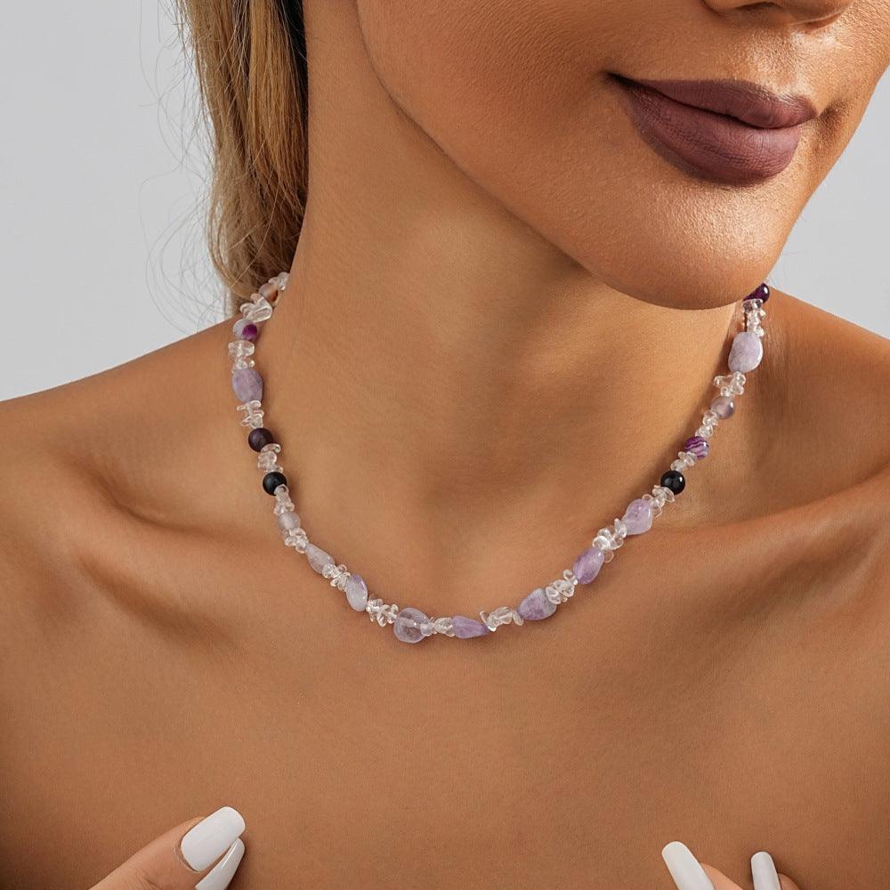 FRENCH RIVIERA|Maya Necklace -amethyst necklace