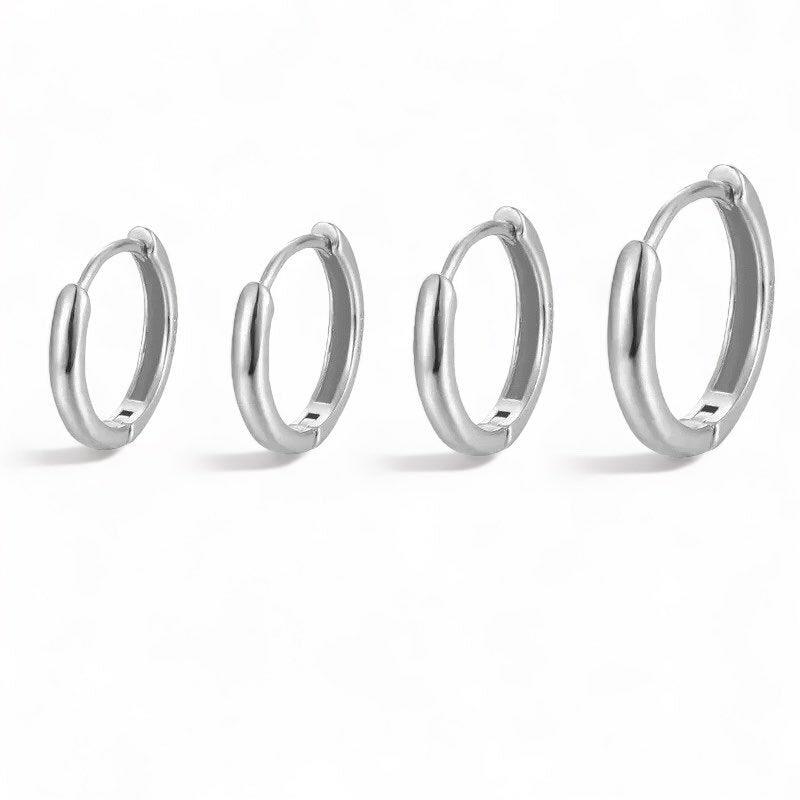 Surgical steel rings, Ryder silver-colored rings - four sizes