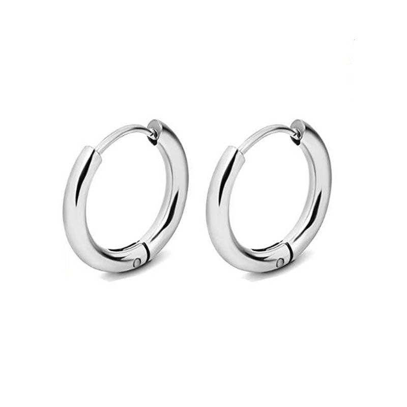 Surgical steel rings, Ryder silver-colored rings - four sizes