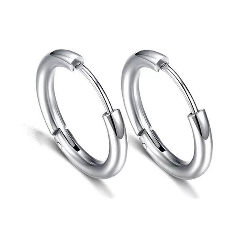 Surgical steel rings, Ryder silver-colored rings - four sizes