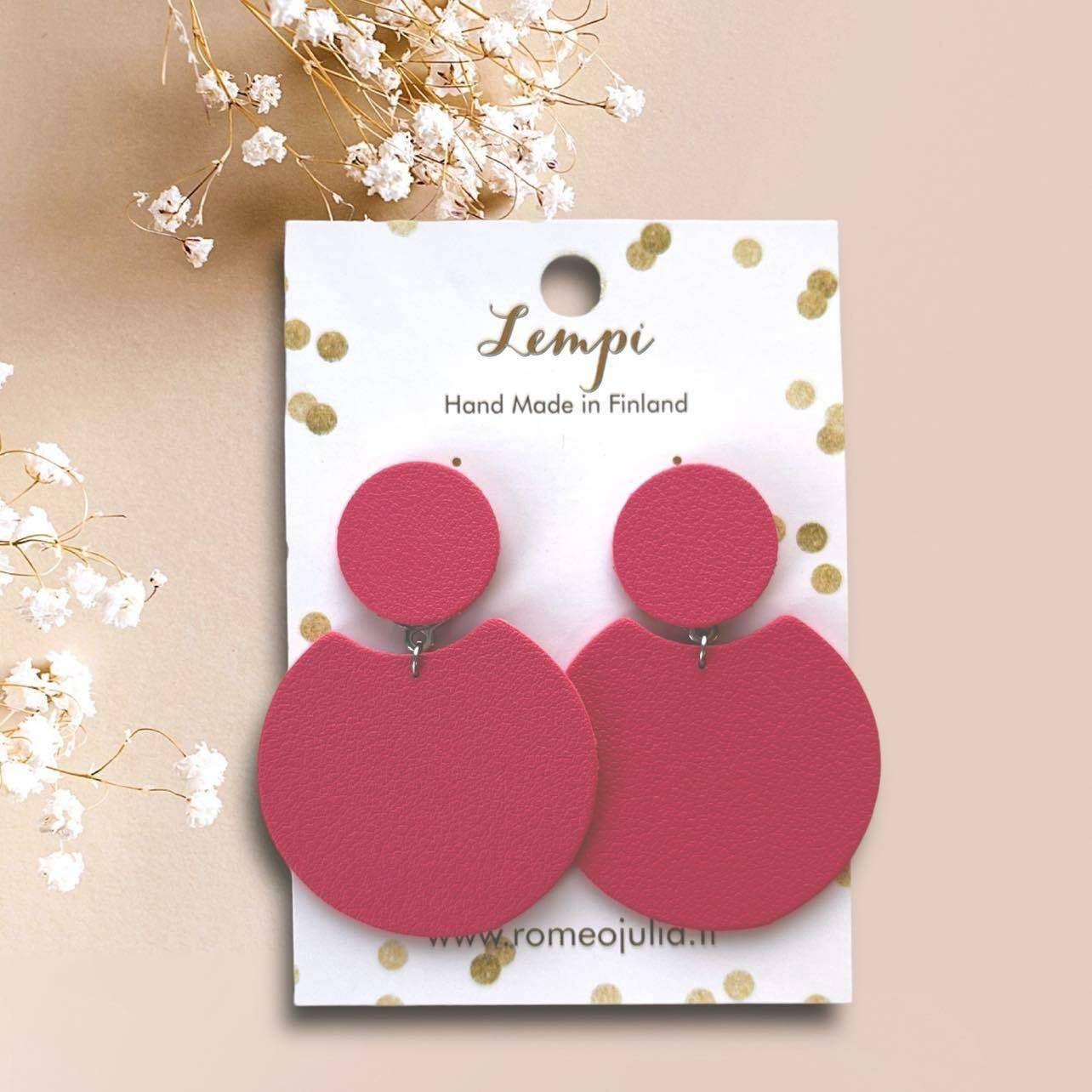 LEMPI® earrings, Tilda size M (pink)