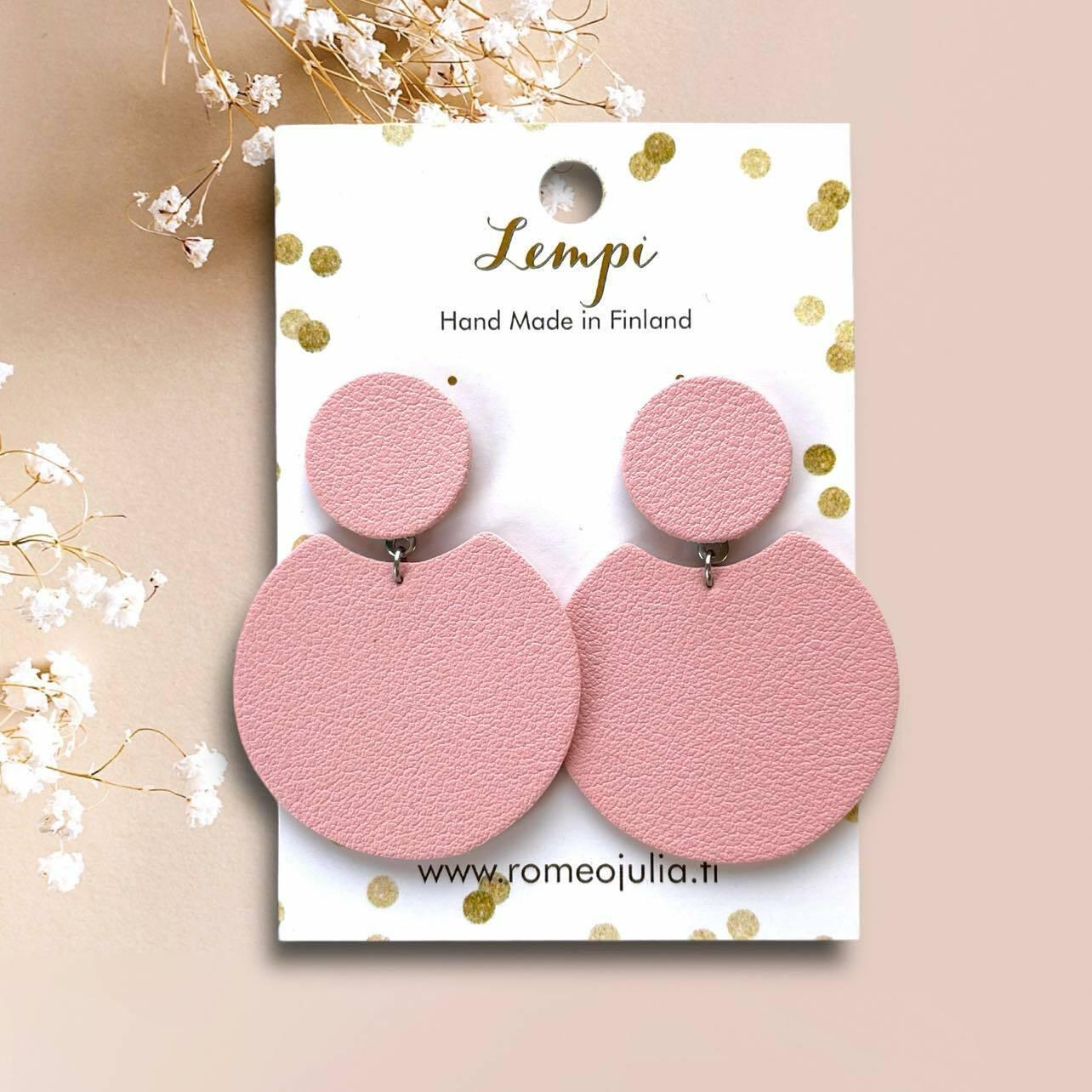 LEMPI® earrings, Tilda size M (pink)