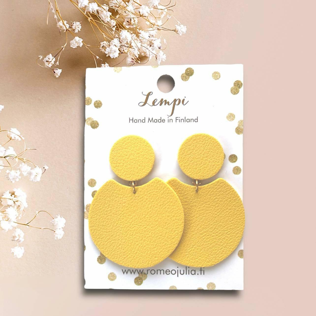 LEMPI® earrings, Tilda size M (yellow)