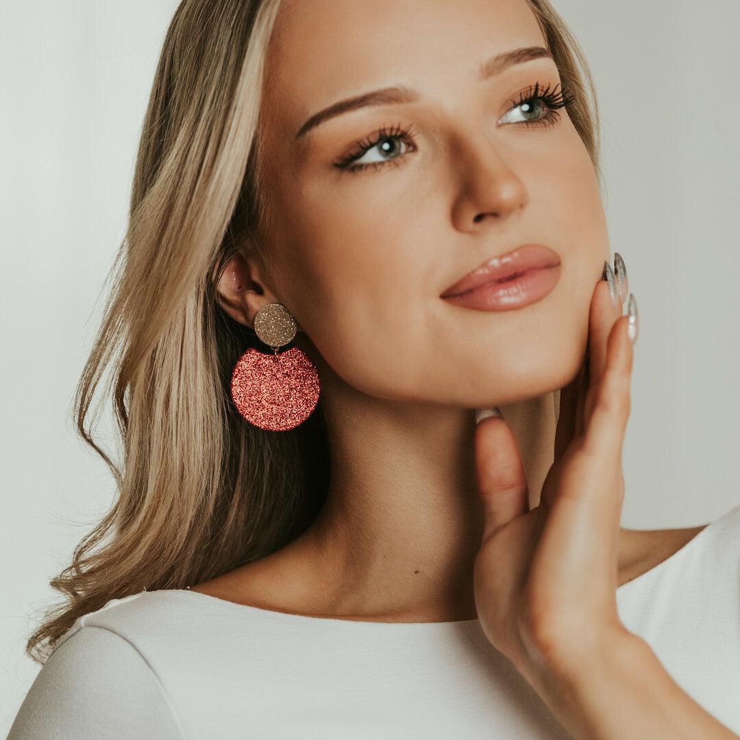 LEMPI® earrings, Tilda size M (peach)