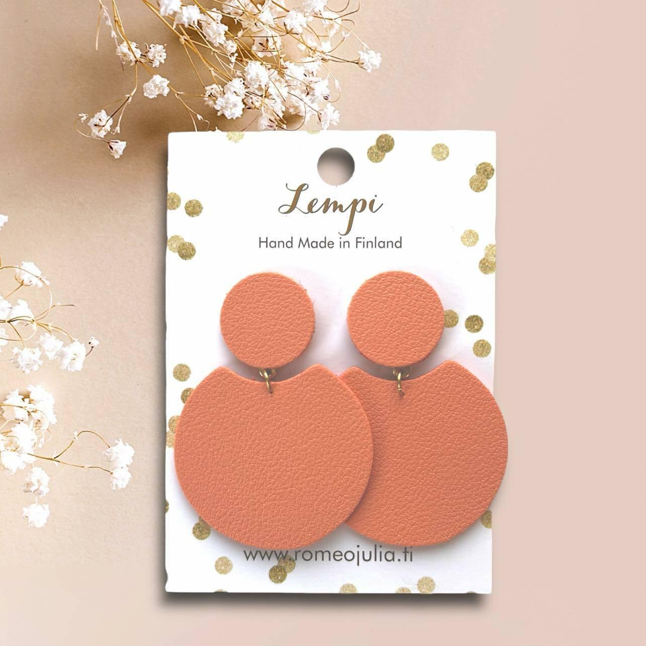 LEMPI® earrings, Tilda size M (peach)