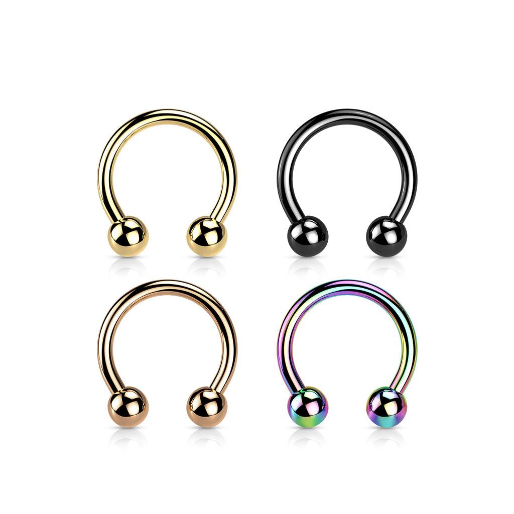 Horseshoe 1.2mm, Titanium Gold Horseshoe