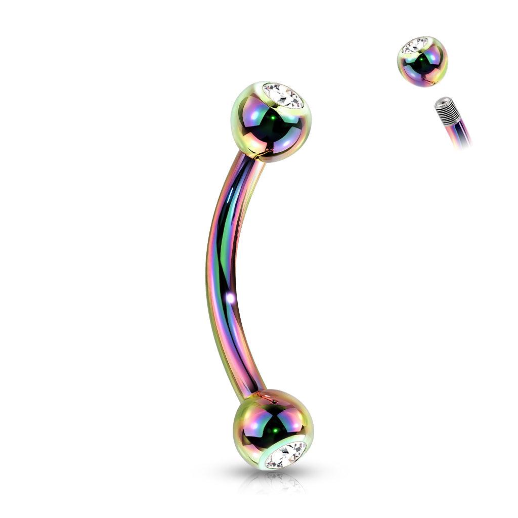 Bananabell/curved barbell 1.2mm -Titanium Curved Barbell in Multicolor