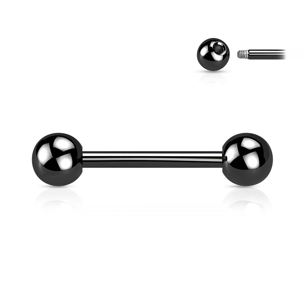 Barbell, Implant Grade Titanium Barbell in Black