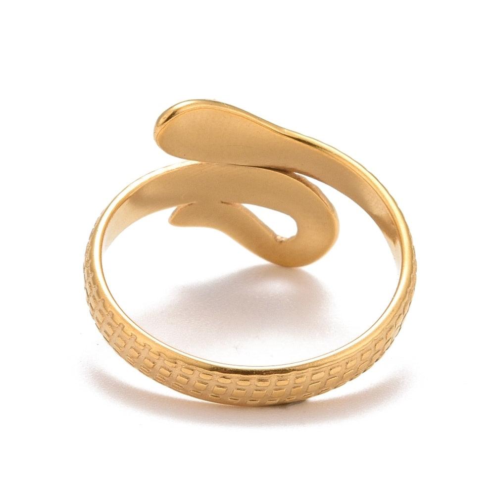 FRENCH RIVIERA|Gold Serpent ring made of surgical steel