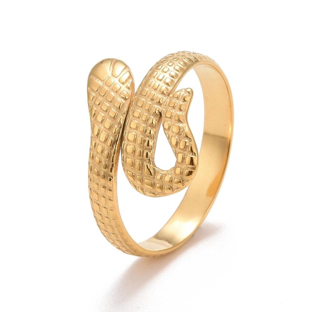 FRENCH RIVIERA|Gold Serpent ring made of surgical steel