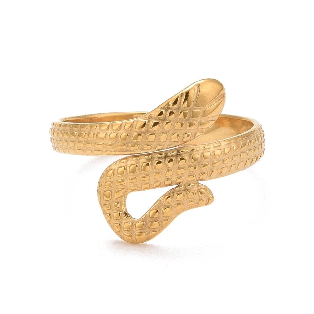 FRENCH RIVIERA|Gold Serpent ring made of surgical steel