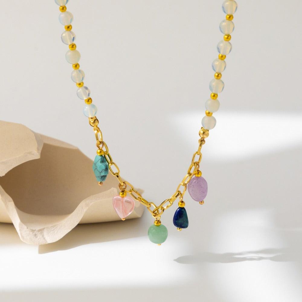 FRENCH RIVIERA|Valerie Necklace - colorful natural stone necklace