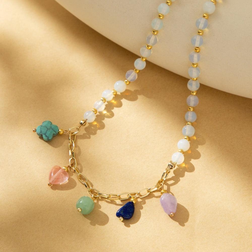 FRENCH RIVIERA|Valerie Necklace - colorful natural stone necklace