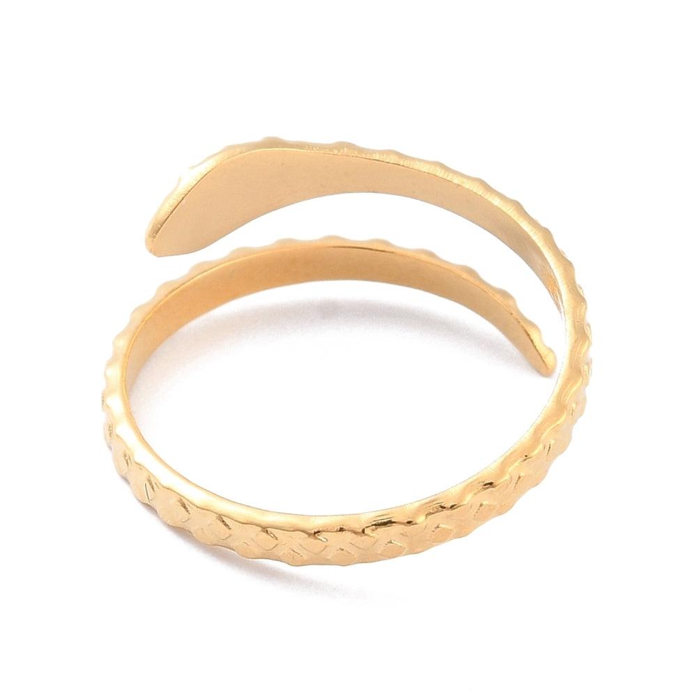 FRENCH RIVIERA|Gold Snake ring made of surgical steel