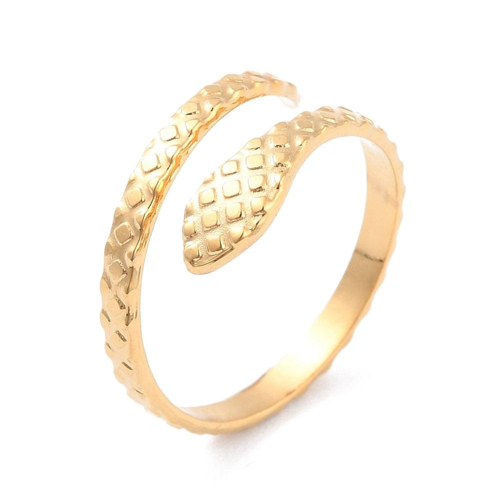 FRENCH RIVIERA|Gold Snake ring made of surgical steel