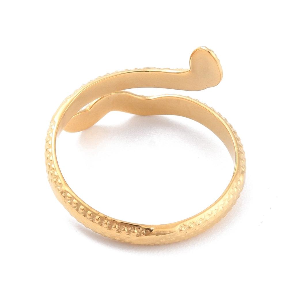 FRENCH RIVIERA|Delicate Gold Snake Ring -snake ring made of surgical steel