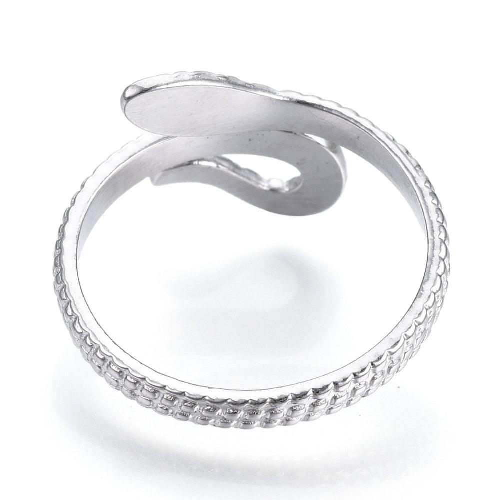 FRENCH RIVIERA|Silver Snake Ring -snake ring made of surgical steel