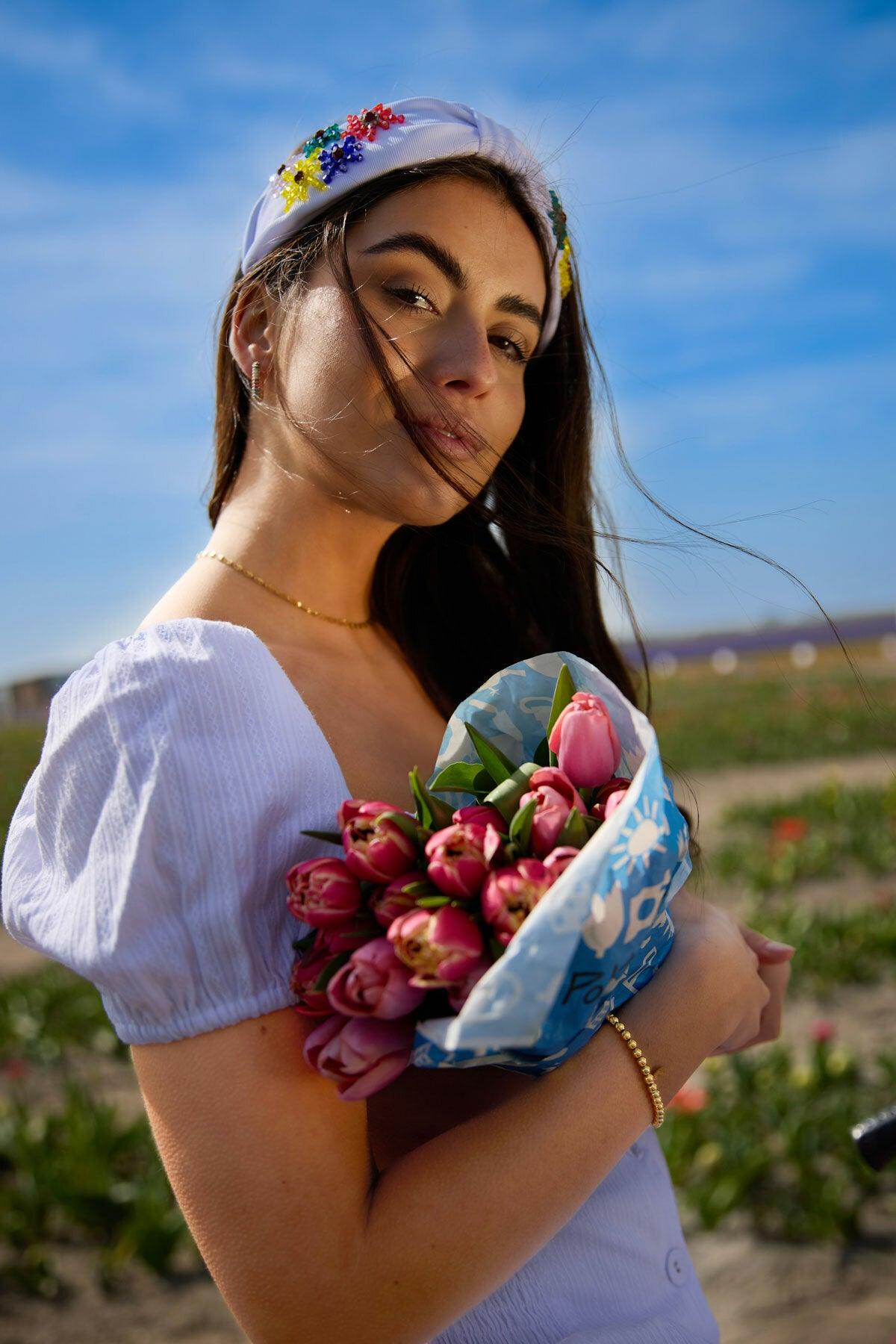 SUGAR SUGAR®, Springtime Hairband -valkoinen hiuspanta koristein