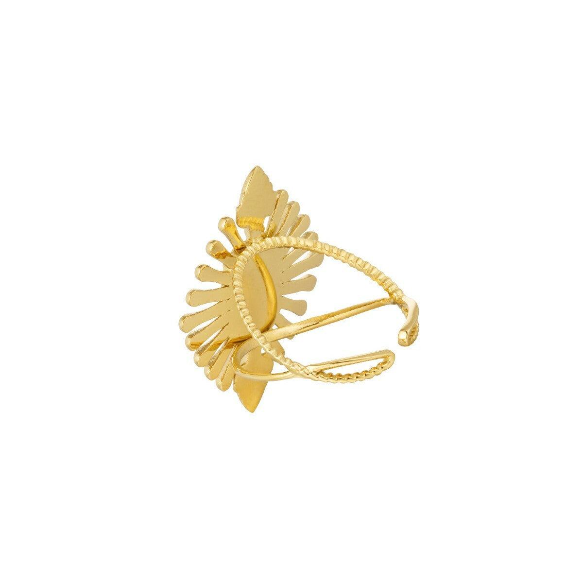 FRENCH RIVIERA | Ally Ring in Gold - surgical steel ring with stones