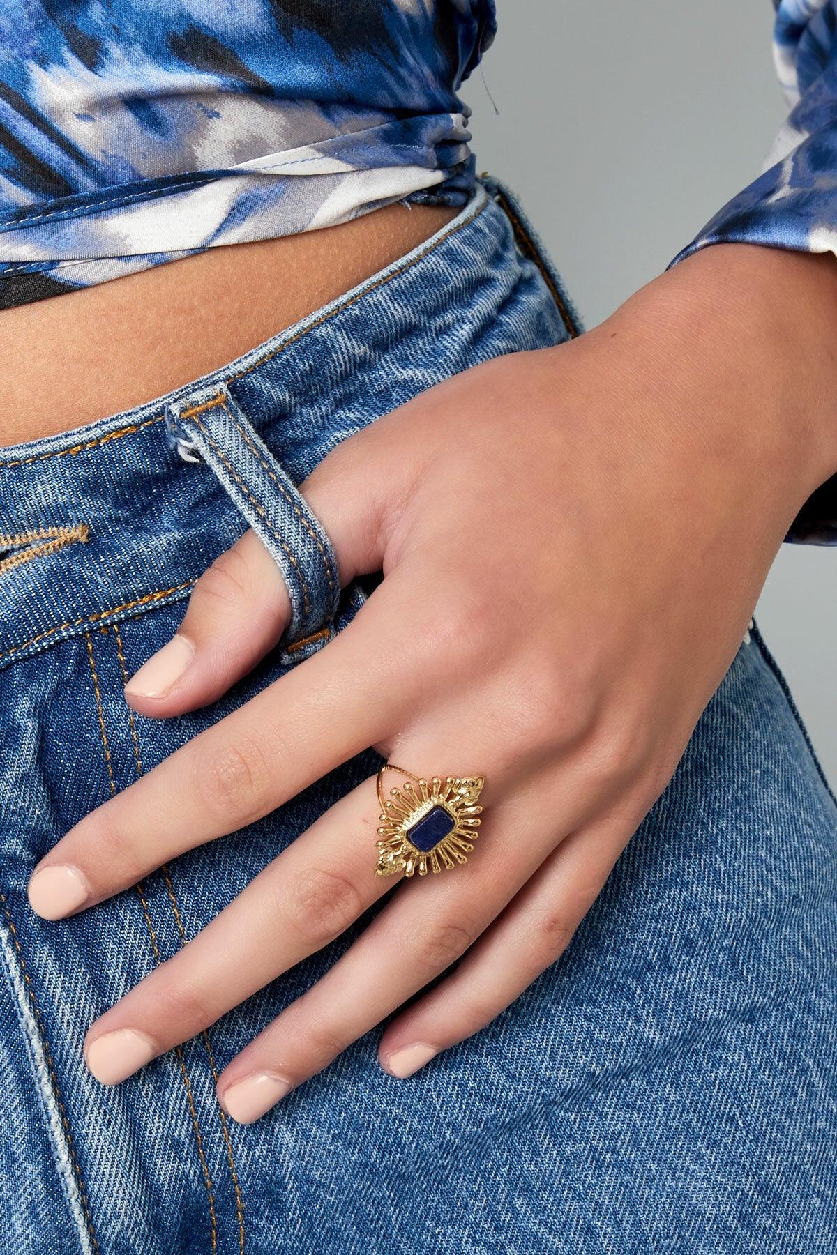 FRENCH RIVIERA | Ally Ring in Gold - surgical steel ring with stones