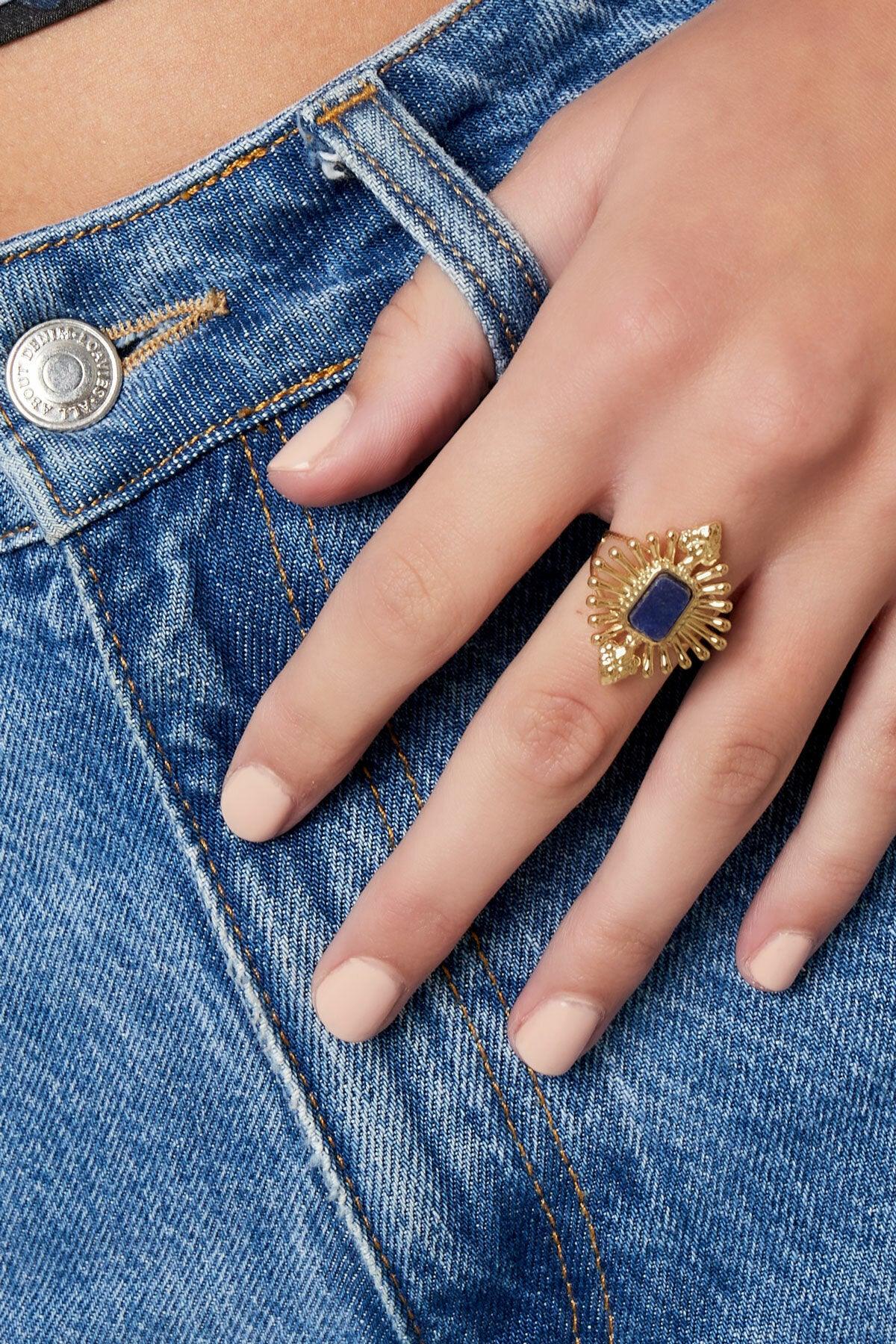 FRENCH RIVIERA | Ally Ring in Gold - surgical steel ring with stones