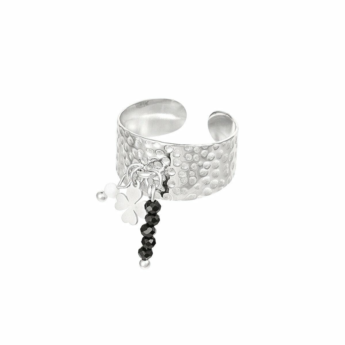 FRENCH RIVIERA | Asta Ring in Silver - wide ring made of surgical steel