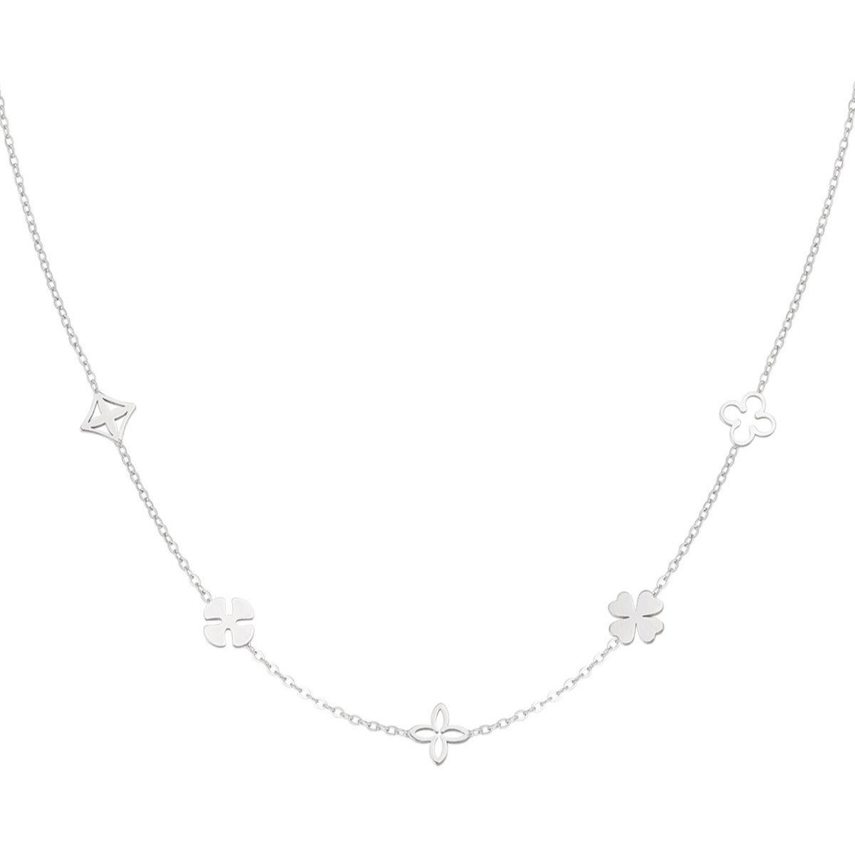 FRENCH RIVIERA | Emma surgical steel necklace with symbols (silver)