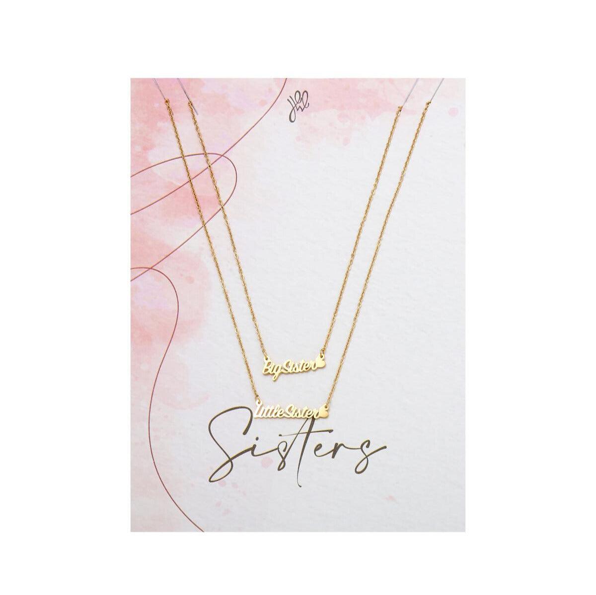 FRENCH RIVIERA | Sisters surgical steel necklace for sisters (gold)