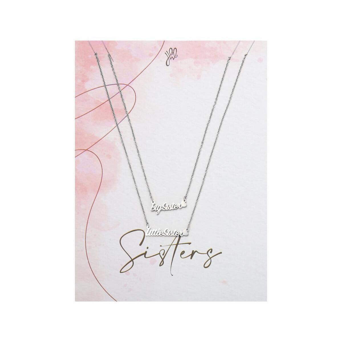 FRENCH RIVIERA | Sisters surgical steel necklace for sisters (silver)