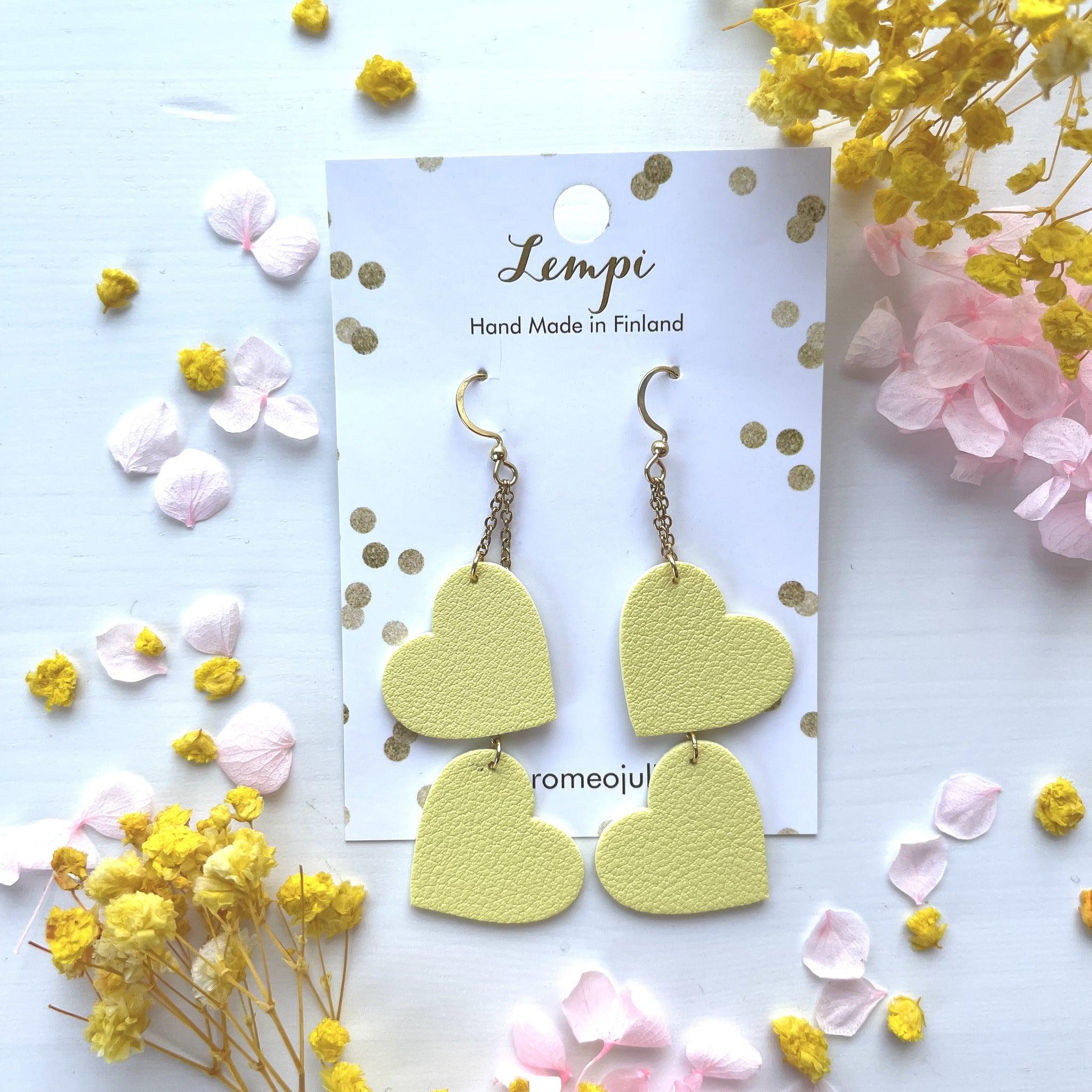 LEMPI® earrings, Lempi (2 pieces, light yellow)