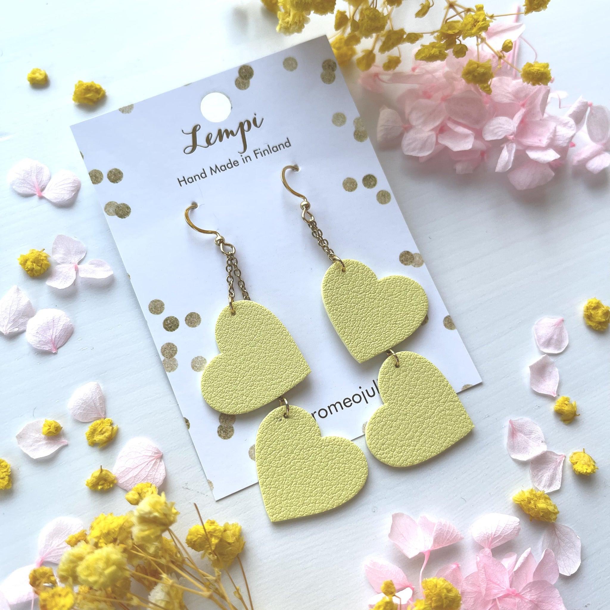 LEMPI® earrings, Lempi (2 pieces, light yellow)