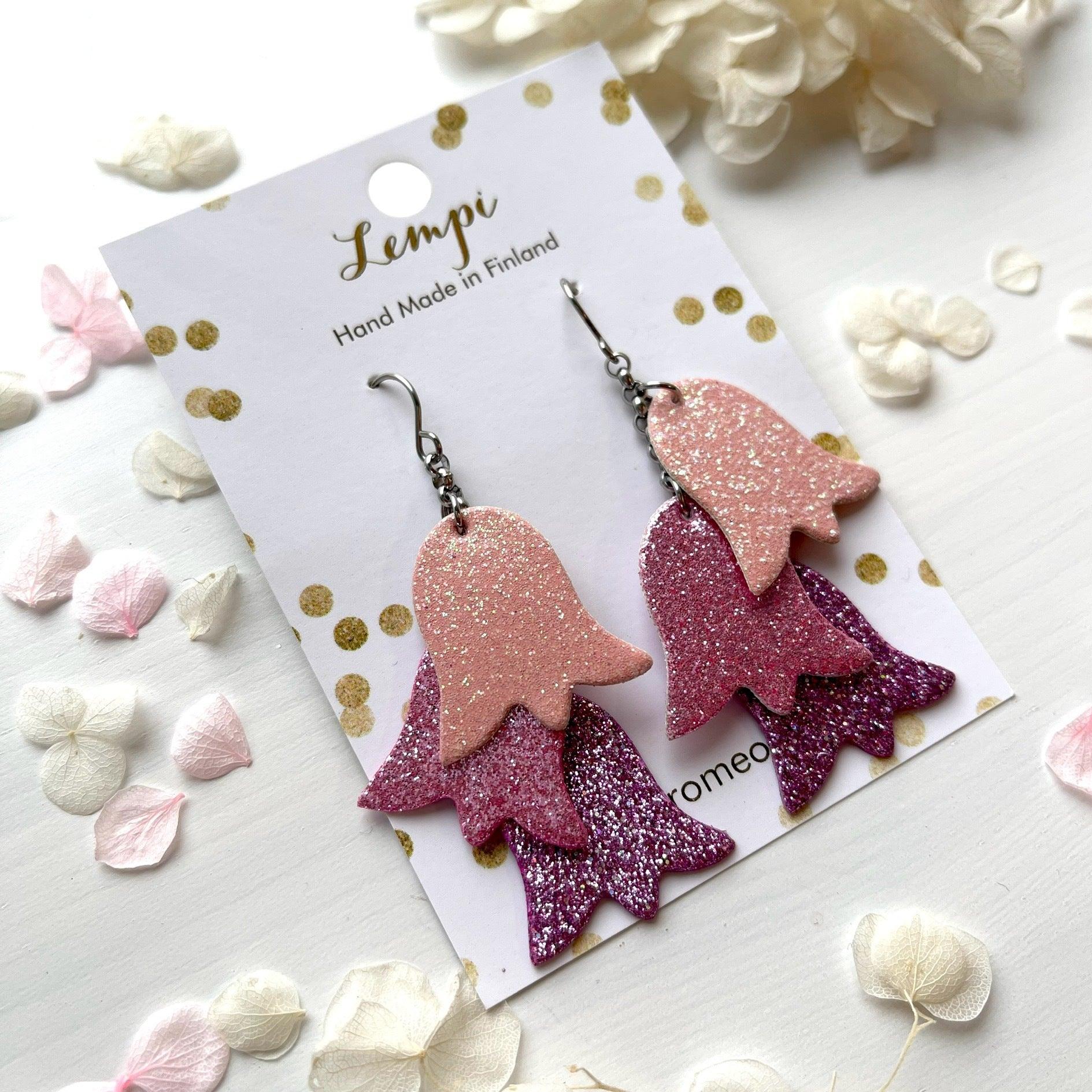 LEMPI® earrings, Keto (light pink-purple)