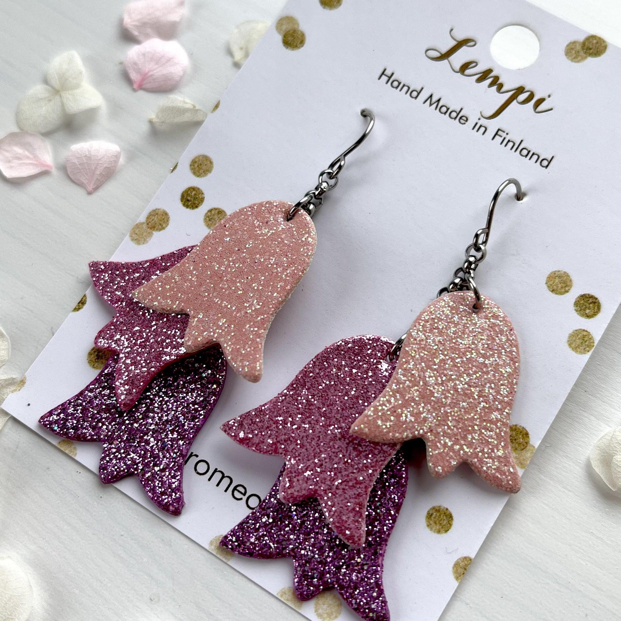 LEMPI® earrings, Keto (light pink-purple)