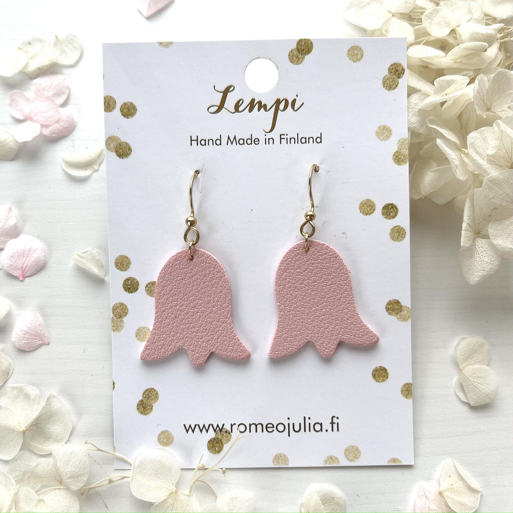 LEMPI® earrings, Cat's bell (pink)