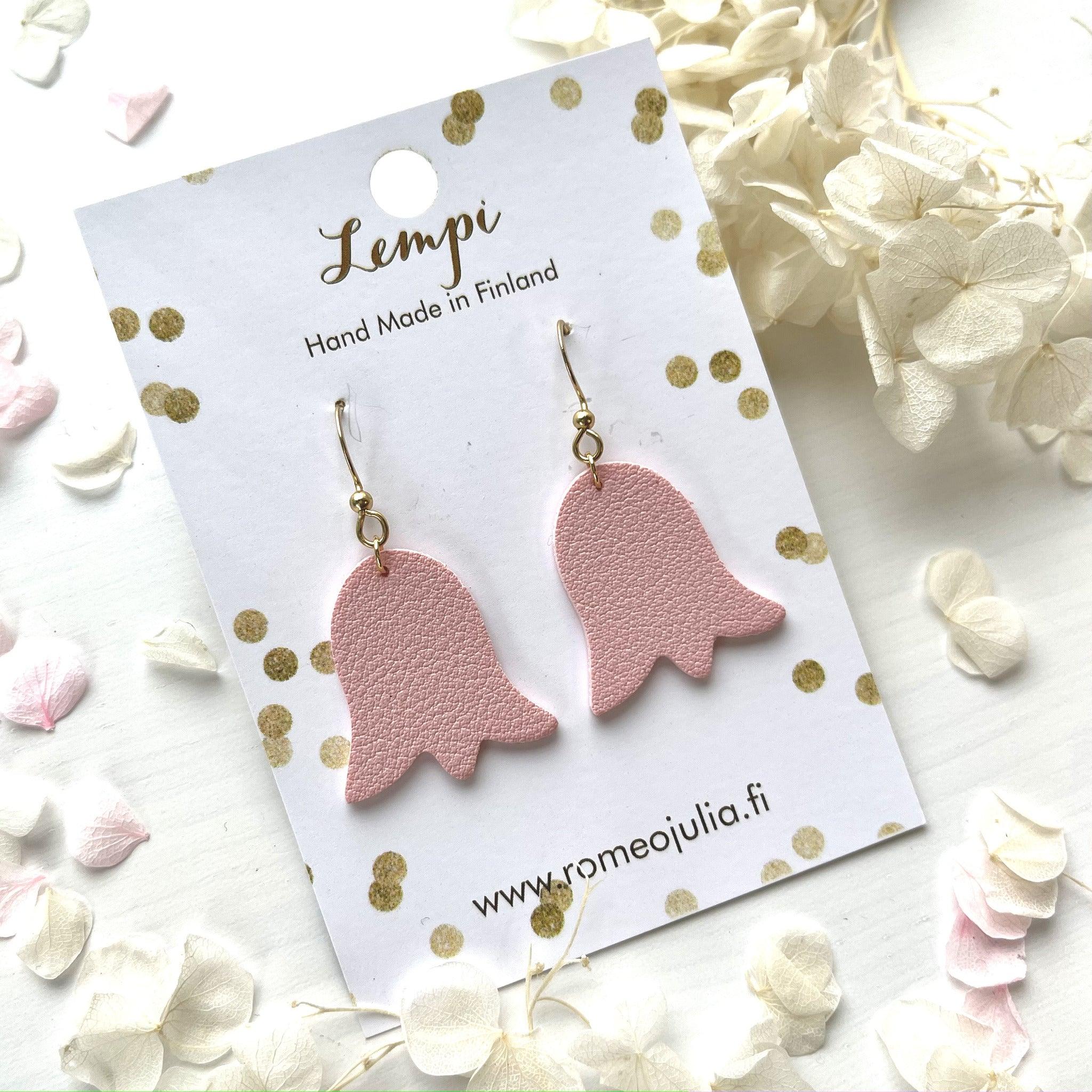 LEMPI® earrings, Cat's bell (pink)