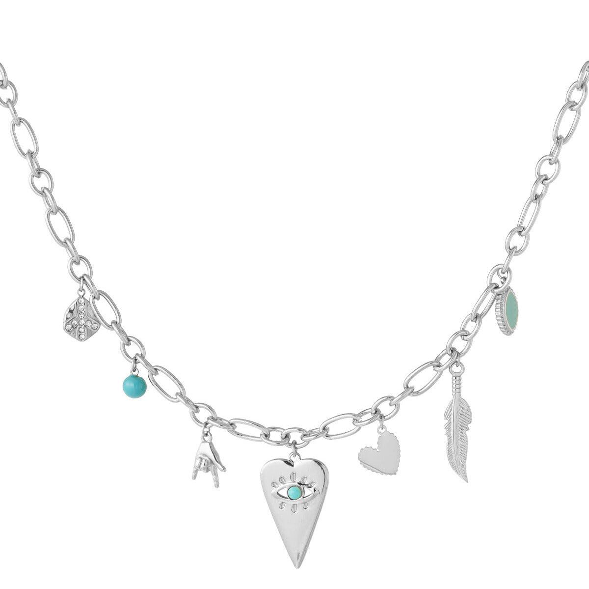 FRENCH RIVIERA | Coachella surgical steel necklace with mascots (silver)