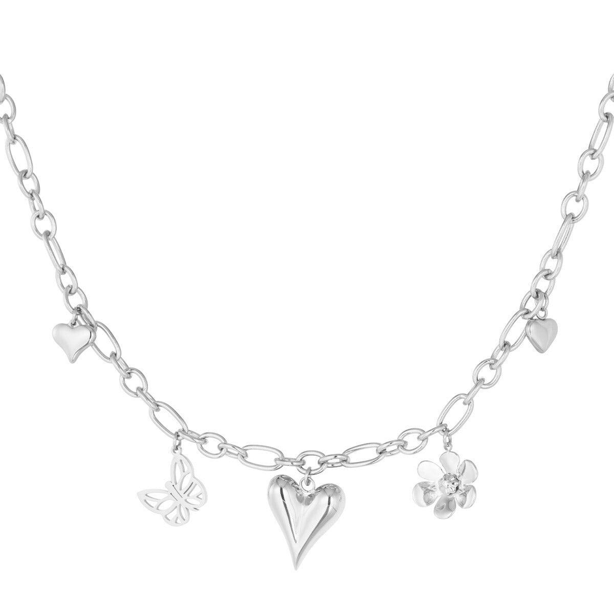 FRENCH RIVIERA | Adore surgical steel necklace with mascots (silver)