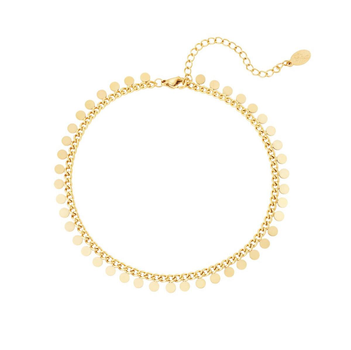 FRENCH RIVIERA | Satine -stoneless surgical steel anklet (gold)