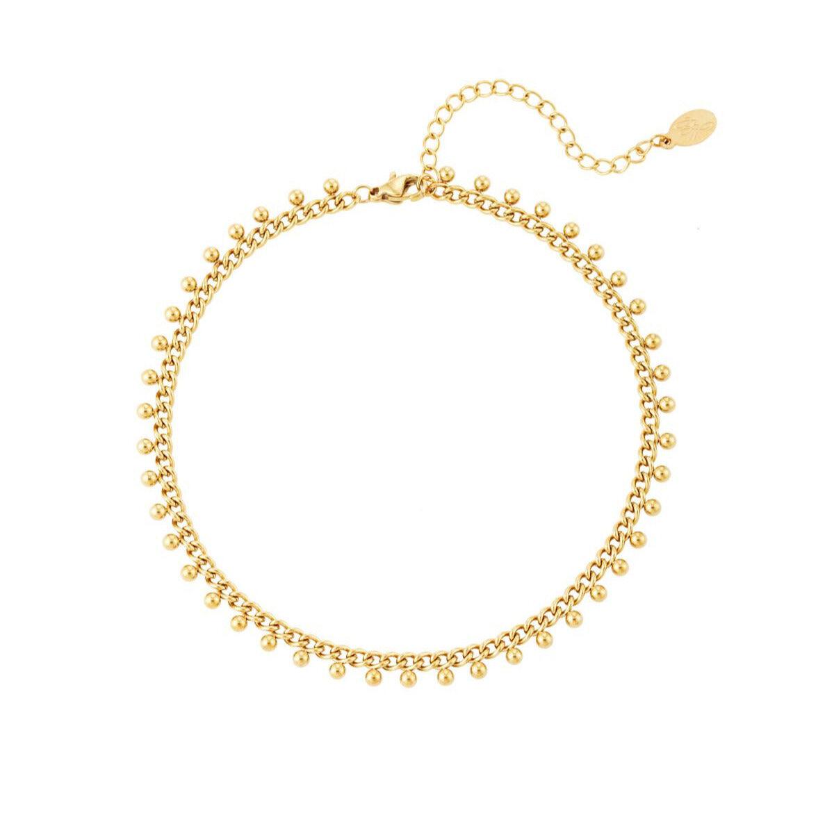 FRENCH RIVIERA | Désirée -stoneless surgical steel anklet (gold)