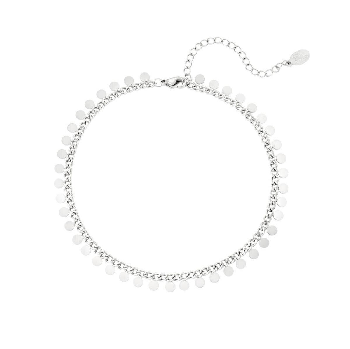 FRENCH RIVIERA | Satine -stoneless surgical steel anklet (silver)