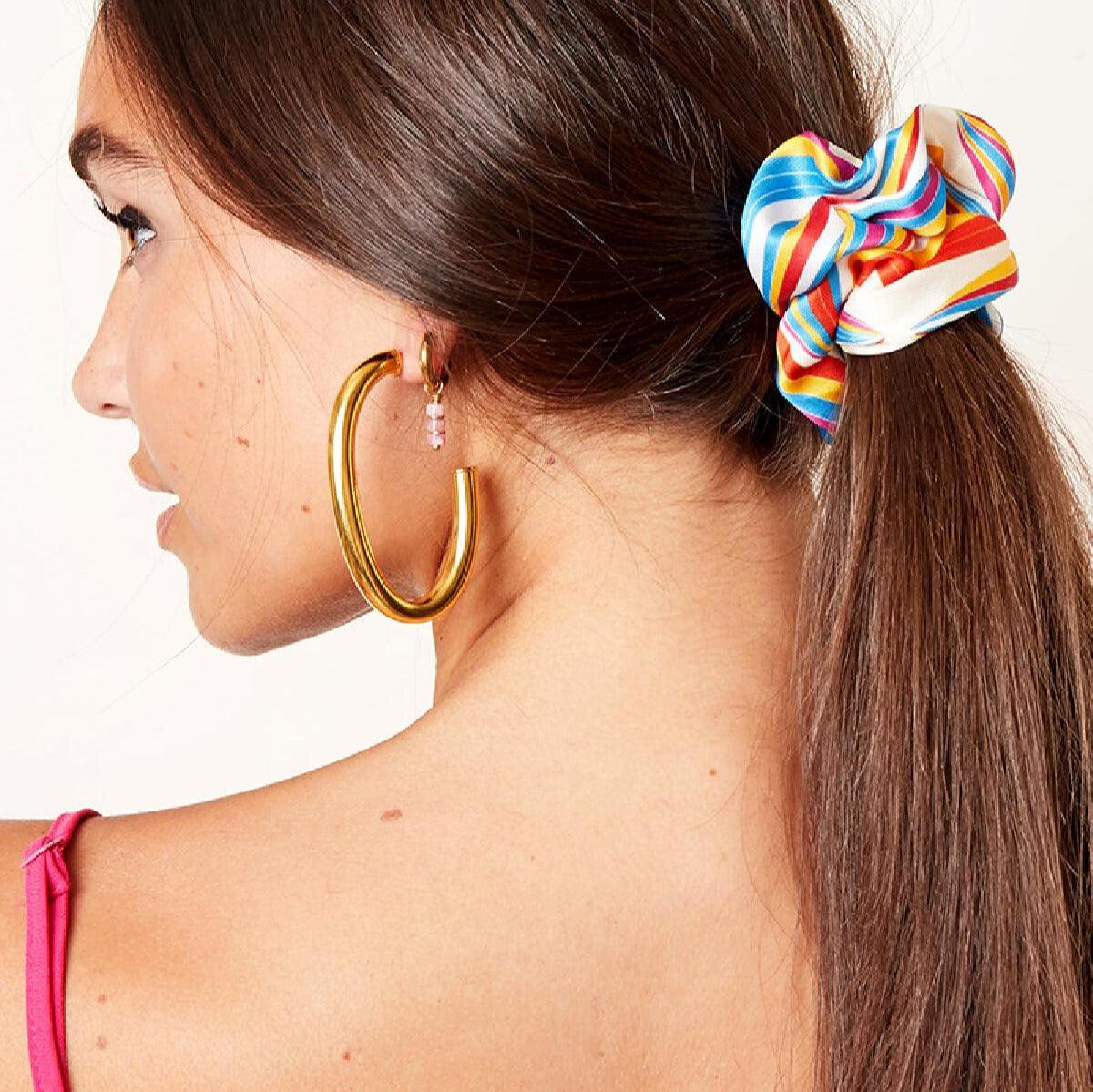 SUGAR SUGAR®, Cherise Scrunchie in Yellow -multi-colored hair donut