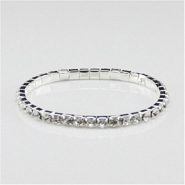 Bracelet, Rhinestone 1-row