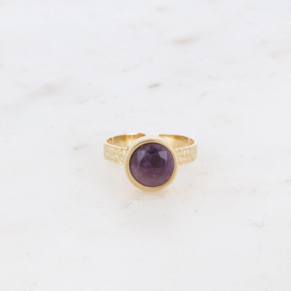 BOHM PARIS | Bague Rosina - surgical steel ring with amethyst