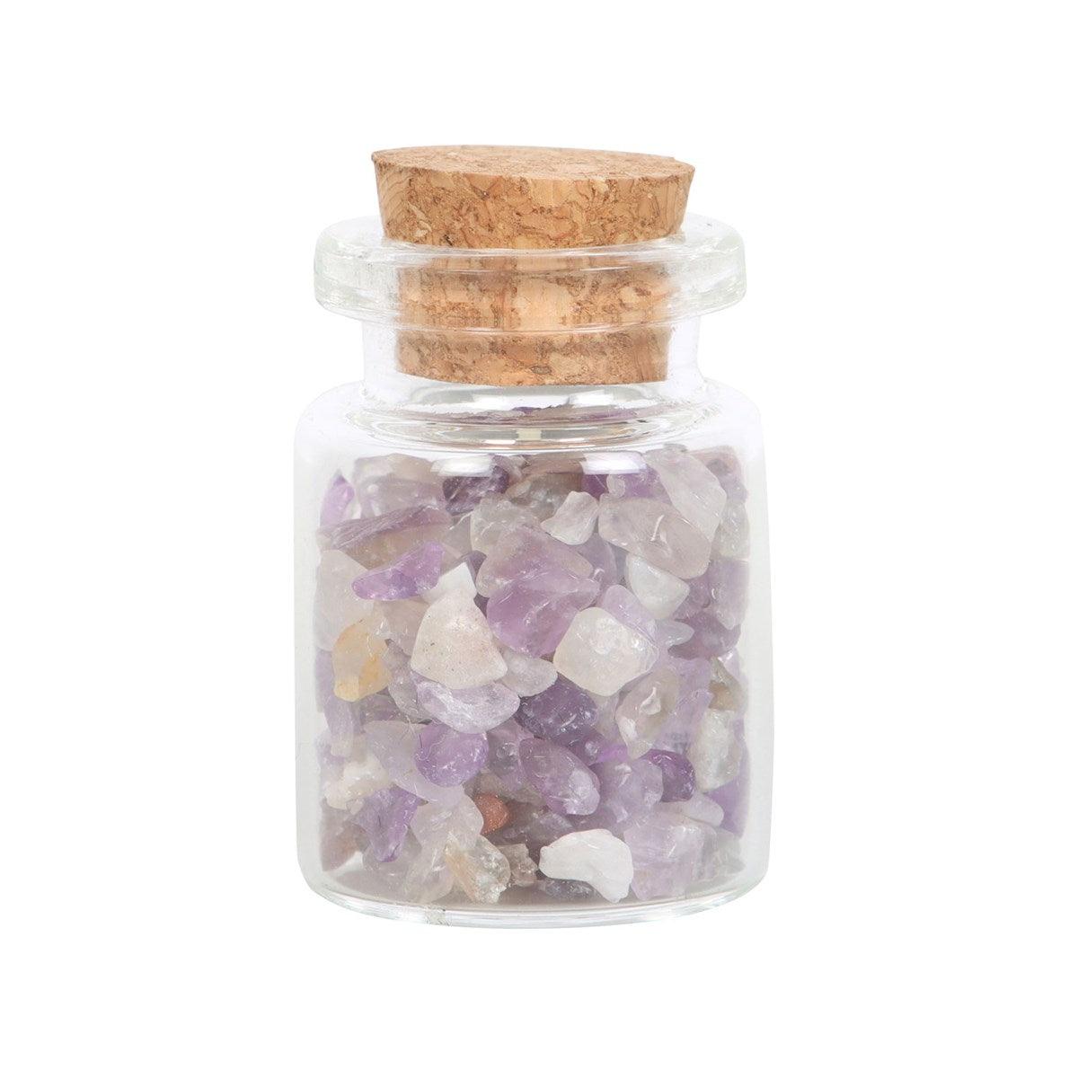 Jar of Calm, Amethyst - amethyst lucky stone bottle "peace"