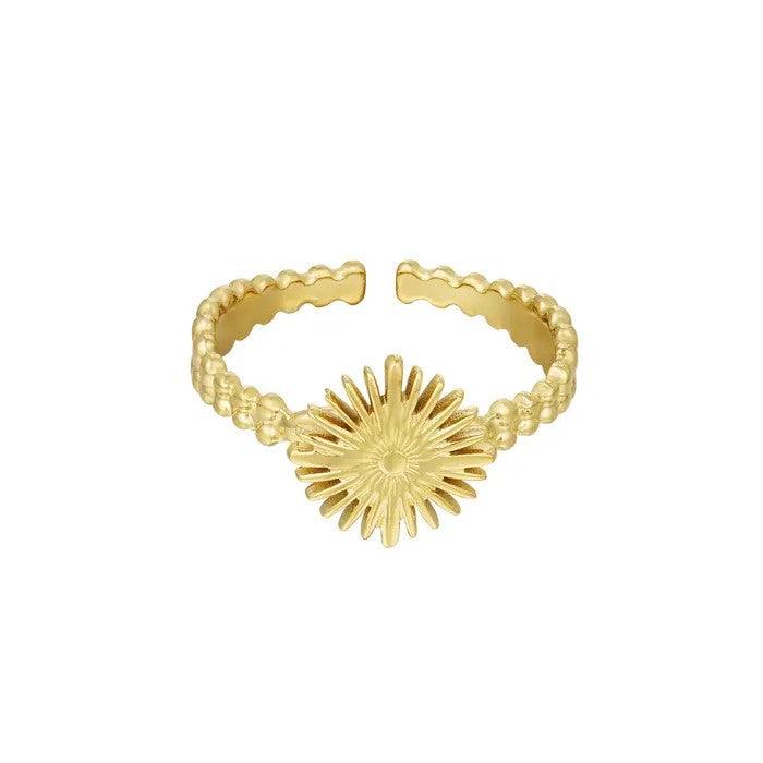 FRENCH RIVIERA | Sunshine Ring - surgical steel sun ring (gold)